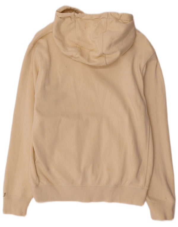 Felpa con cappuccio da uomo Nike Small in cotone bianco sporco