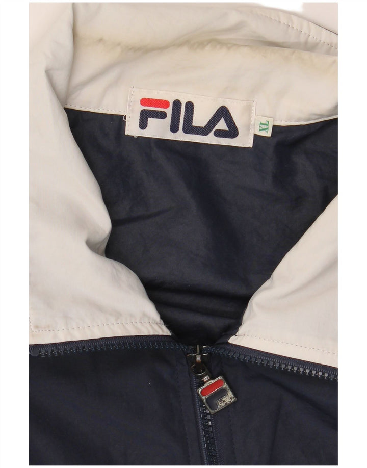 Giacca da ginnastica da uomo Fila XL Colorblock blu navy