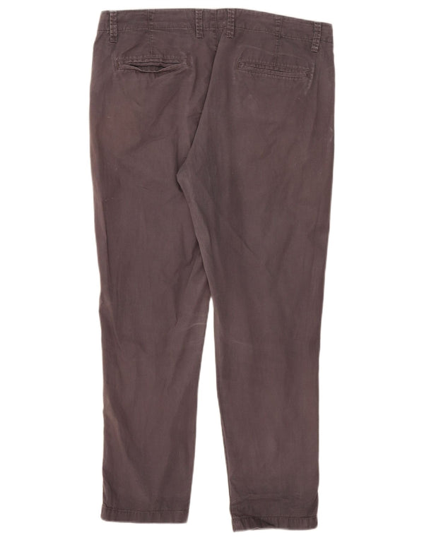 Pantaloni chino slim da donna Marks & Spencer UK 14 Large W36 L29 Cotone grigio
