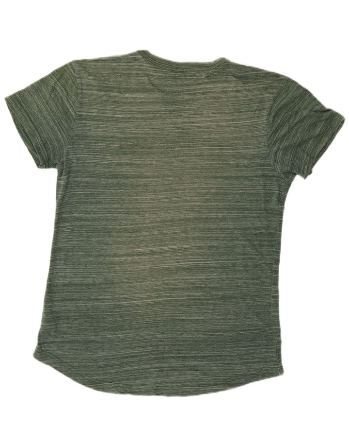 T-shirt da uomo G-STAR Top in poliestere a righe verde medio