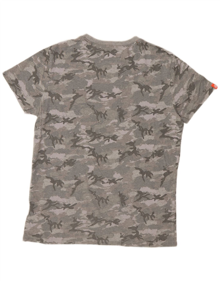 T-shirt da uomo SUPERDRY Top grigio medio mimetico