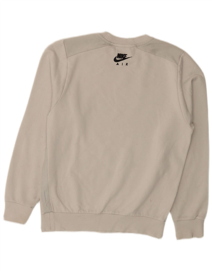 Felpa con grafica Nike da uomo, maglione XS, cotone bianco