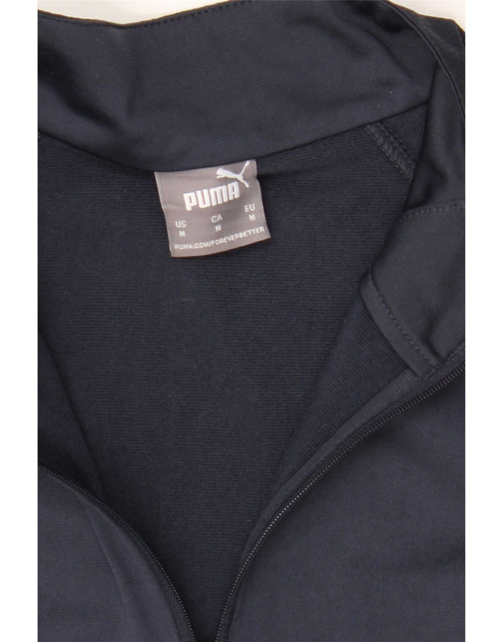 Maglia da tuta da uomo Puma con zip e collo in tinta unita blu navy medio