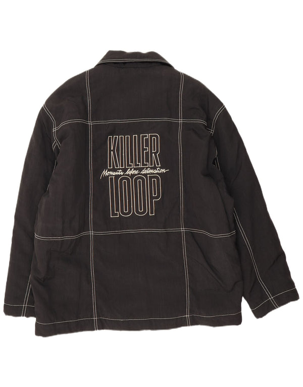 Giubbotto bomber grafico da uomo Killer Loop UK 38 medio nero in poliammide