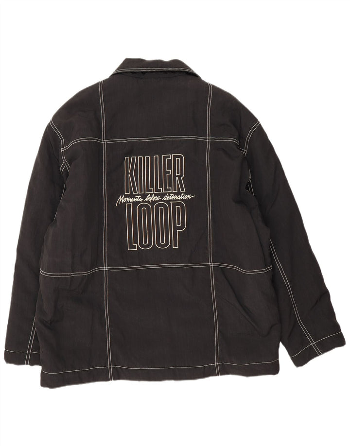 Giubbotto bomber grafico da uomo Killer Loop UK 38 medio nero in poliammide