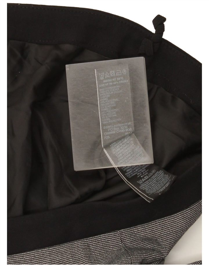 Gonna a tubino da donna Marks & Spencer UK 14 Large W34 Poliestere nero a quadri