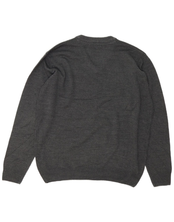 Maglione da uomo con scollo a V James Pringle XL in acrilico grigio