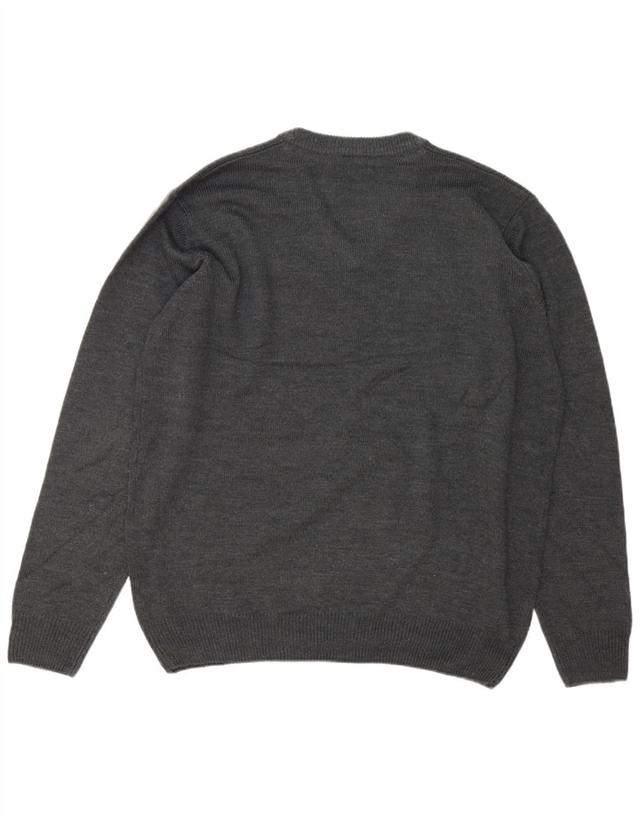Maglione da uomo con scollo a V James Pringle XL in acrilico grigio