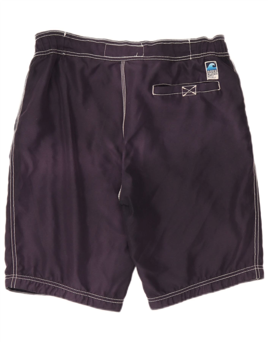 Pantaloncini da bagno grafici da uomo Superdry poliestere medio blu navy