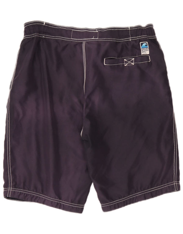 Pantaloncini da bagno grafici da uomo Superdry poliestere medio blu navy