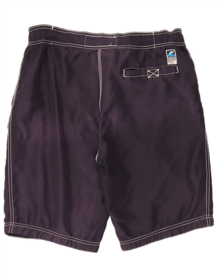 Pantaloncini da bagno grafici da uomo Superdry poliestere medio blu navy