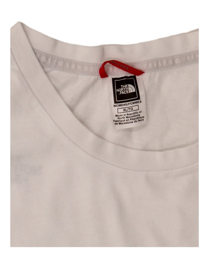 THE NORTH FACE Top grafico da donna a maniche lunghe UK 18 XL Bianco