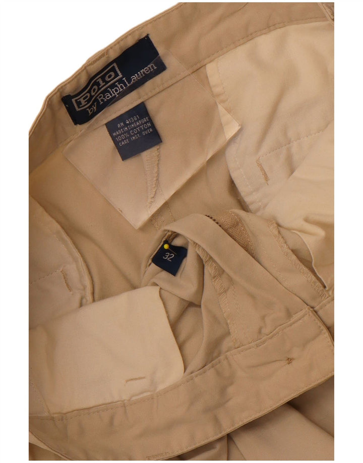 Pantaloncini chino con pegged da uomo Polo Ralph Lauren W32 cotone beige medio