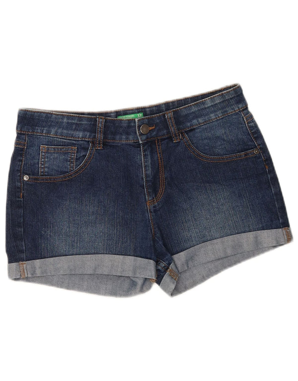Pantaloncini di jeans per bambina Benetton 15-16 anni 3XL W30 Blu