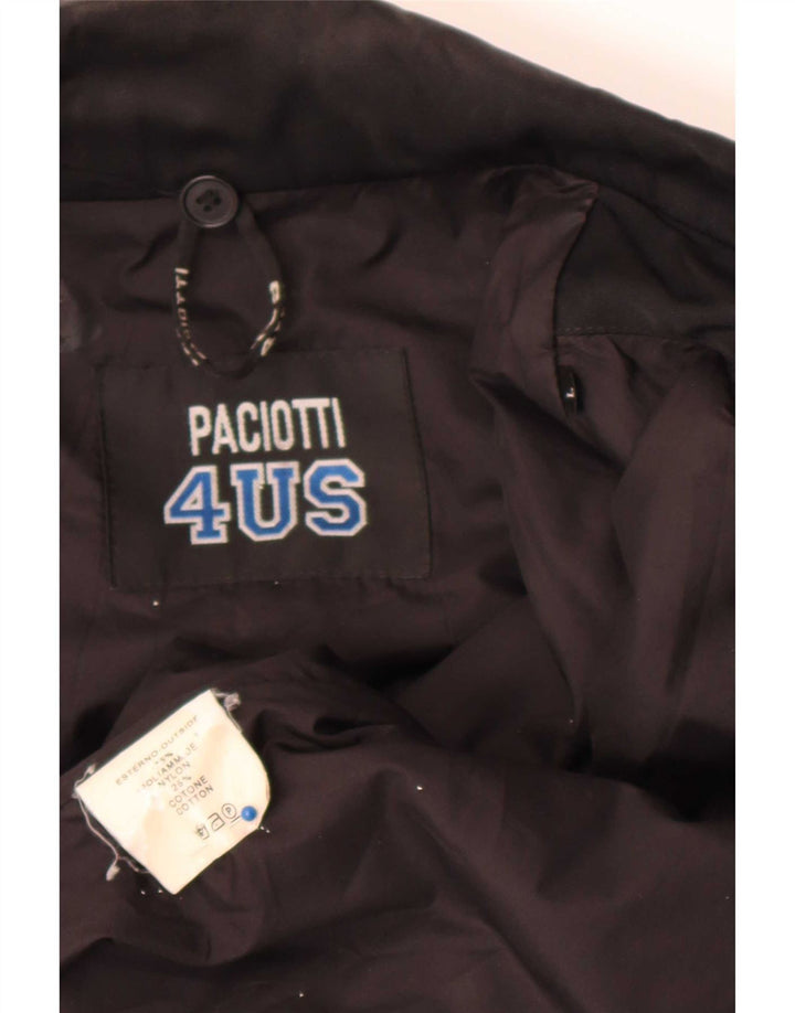 Cesare Paciotti 4US Giacca da uomo Utility UK 40 Large Nera in poliammide
