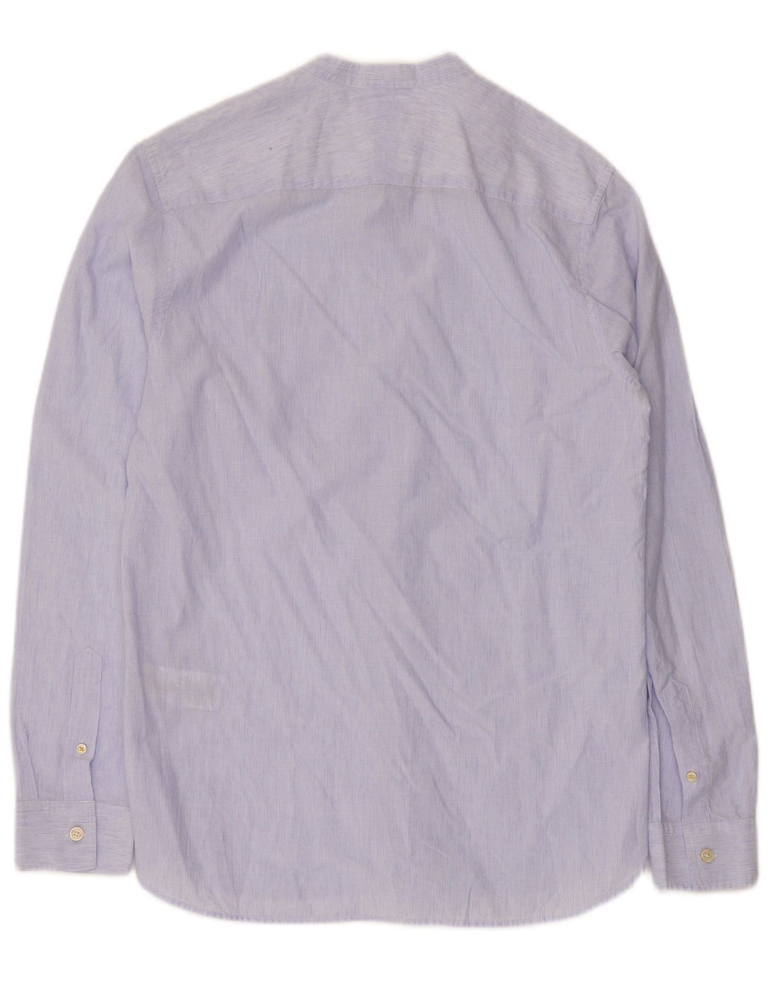 Camicia da uomo Ted Baker taglia 3 cotone gessato blu medio