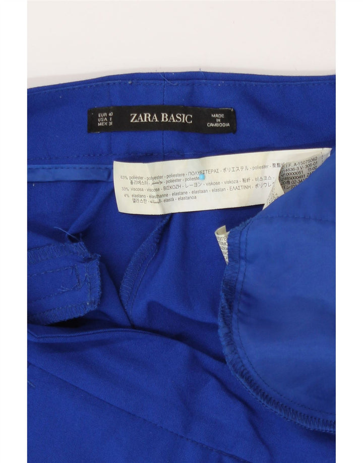Pantaloni skinny corti da donna Zara EU 40 medi W30 L26 poliestere blu