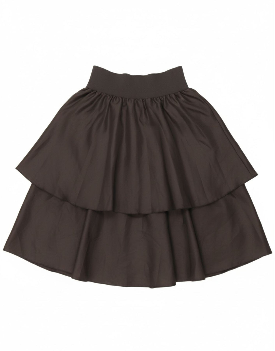 VINTAGE Womens Tiered Skirt W28 Medium  Black Polyester