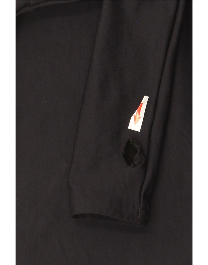 Under Armour Womens Cold Gear Top manica lunga UK 8 piccolo nylon nero