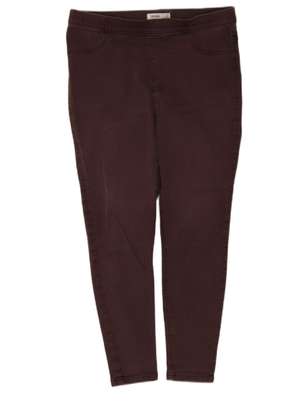Jeans Jeggings corti da donna Marks & Spencer UK 14 Large W34 L25 Cotone marrone