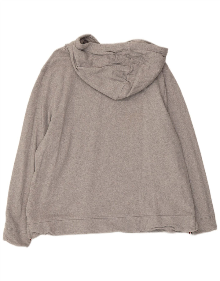 Maglione con cappuccio grafico da uomo Tommy Hilfiger 2XL cotone grigio