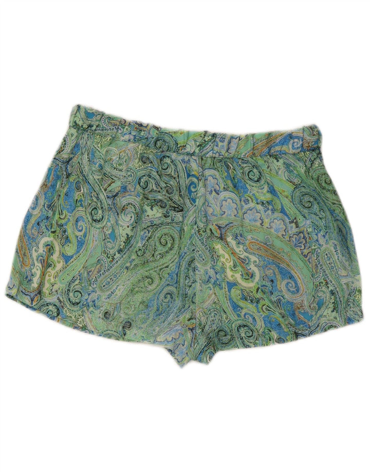 Pantaloni caldi da donna Zara medi W28 poliestere verde paisley