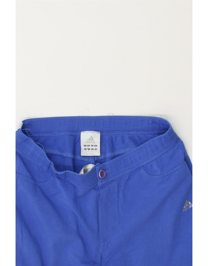 ADIDAS Womens Slim Casual Trousers Medium W28 L29 Blue Cotton Vintage Adidas and Second-Hand Adidas from Messina Hembry 