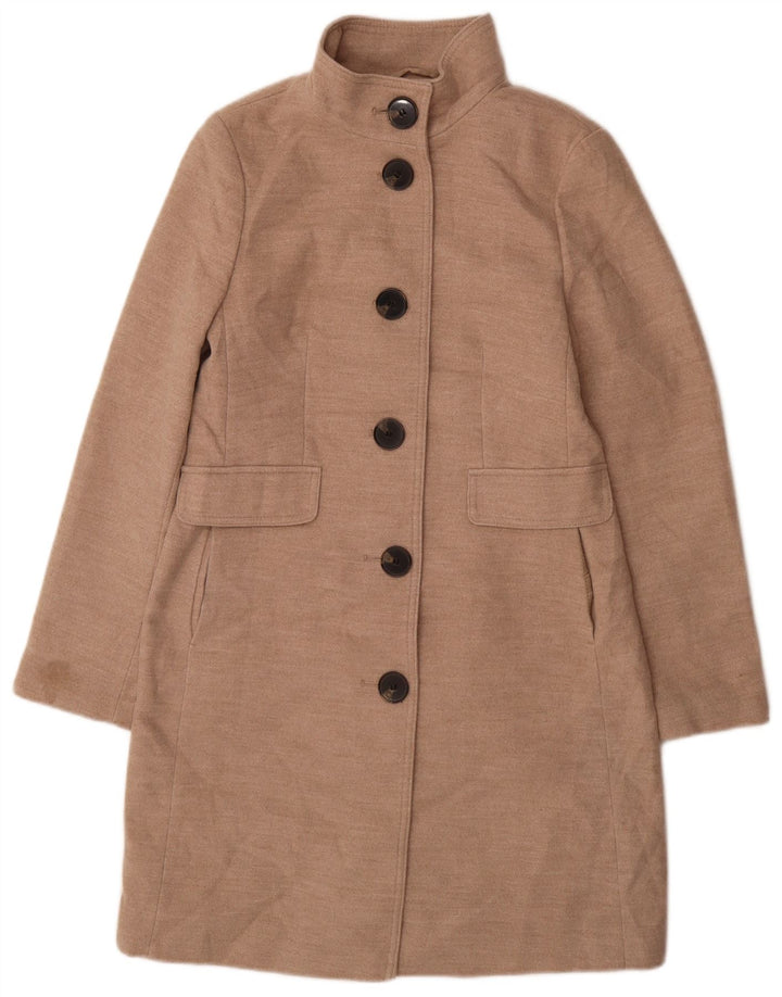 Cappotto da donna Marks & Spencer UK 10 piccolo poliestere beige