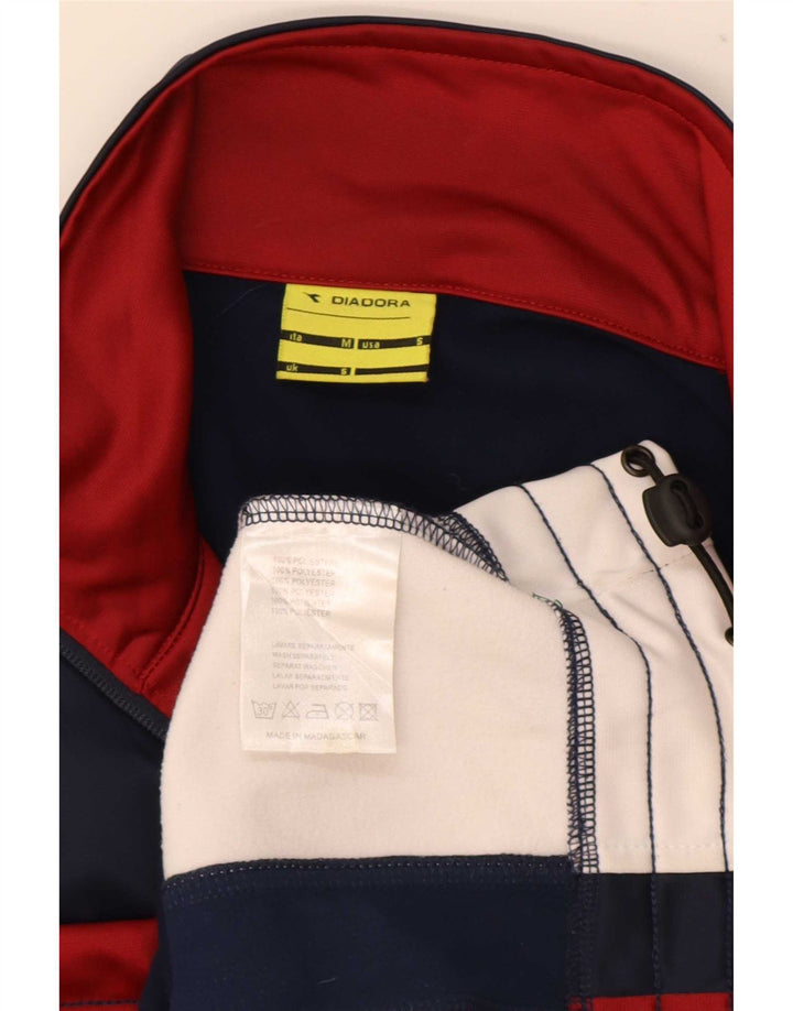 Giacca da tuta da uomo Diadora Small in poliestere Colourblock multicolore