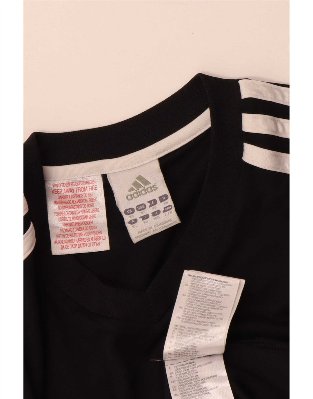 T-shirt grafica Adidas da uomo Climalite Top XS poliestere nero