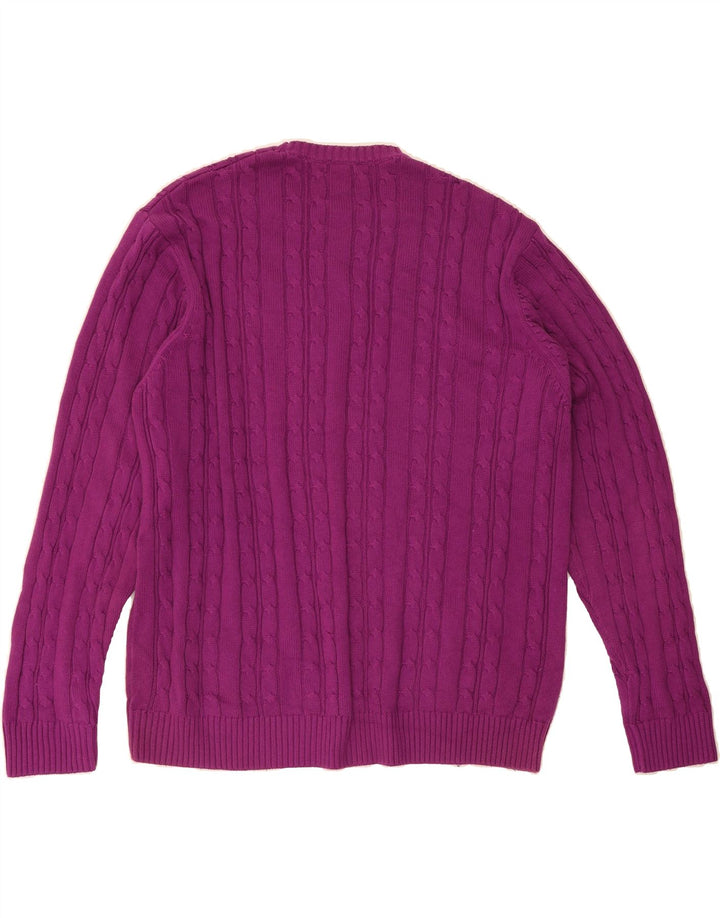 MARKS & SPENCER Mens Regular Fit Crew Neck Jumper Sweater 2XL Purple Vintage Marks & Spencer and Second-Hand Marks & Spencer from Messina Hembry 