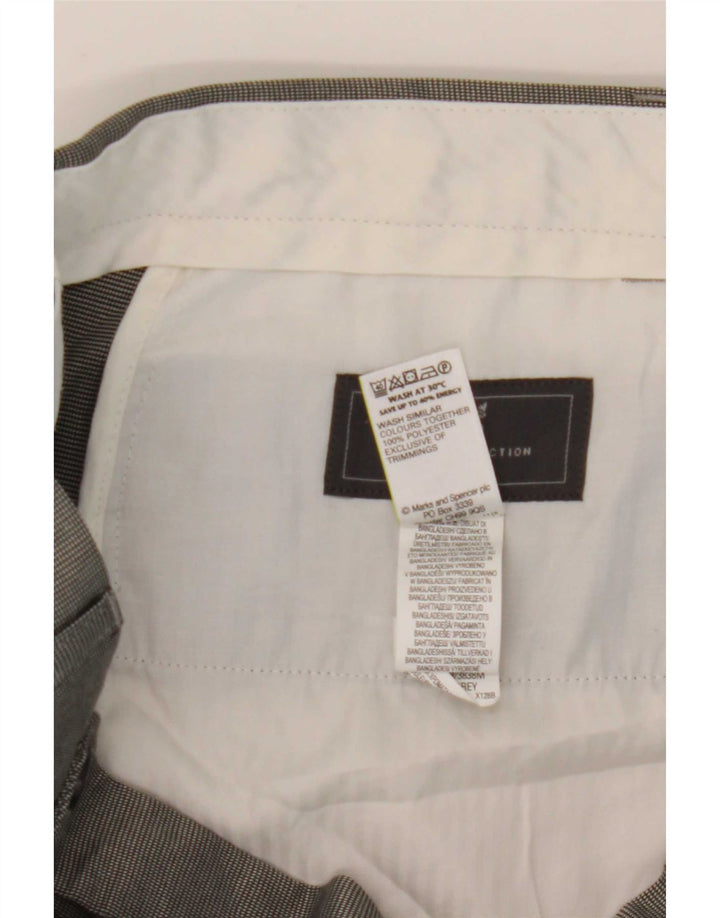 Pantaloni da abito vestibilità regolare Marks & Spencer da uomo W36 L31 poliestere grigio