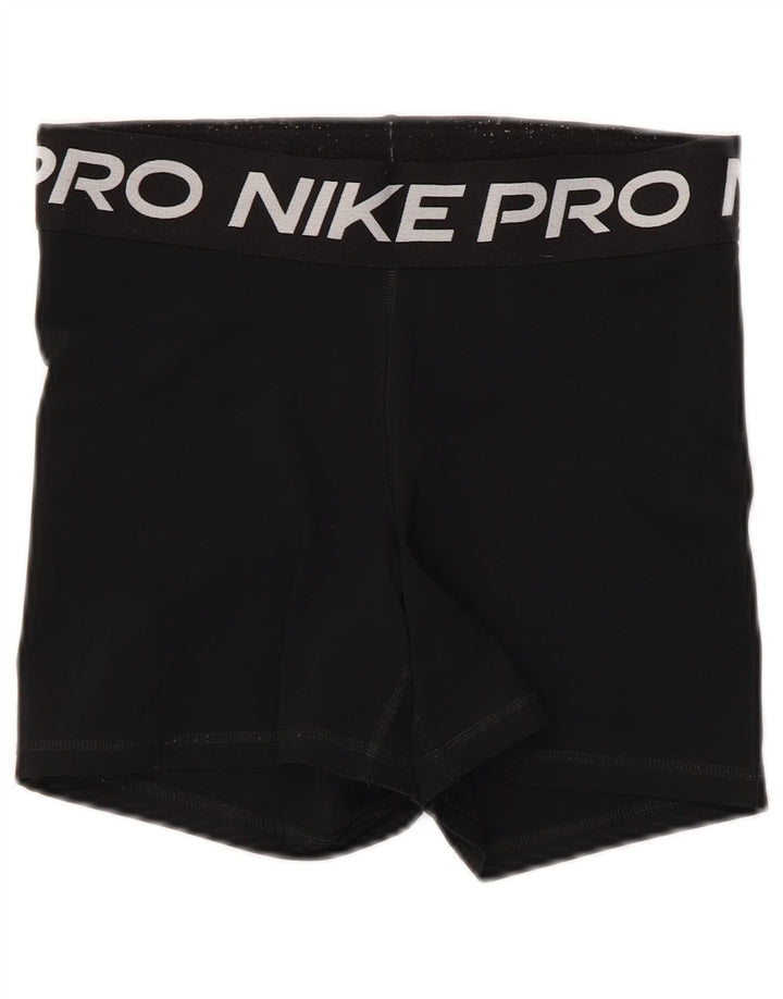 Pantaloncini sportivi Nike Dri Fit Graphic da donna UK 12 Medium Nero Poliestere