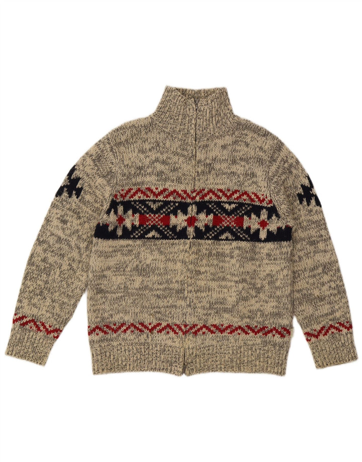 Maglione cardigan da uomo Rifle, grigio medio, Fair Isle
