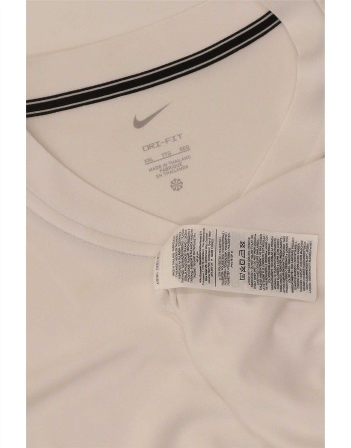 T-shirt da uomo Nike Dri Fit Top 2XL poliestere bianco