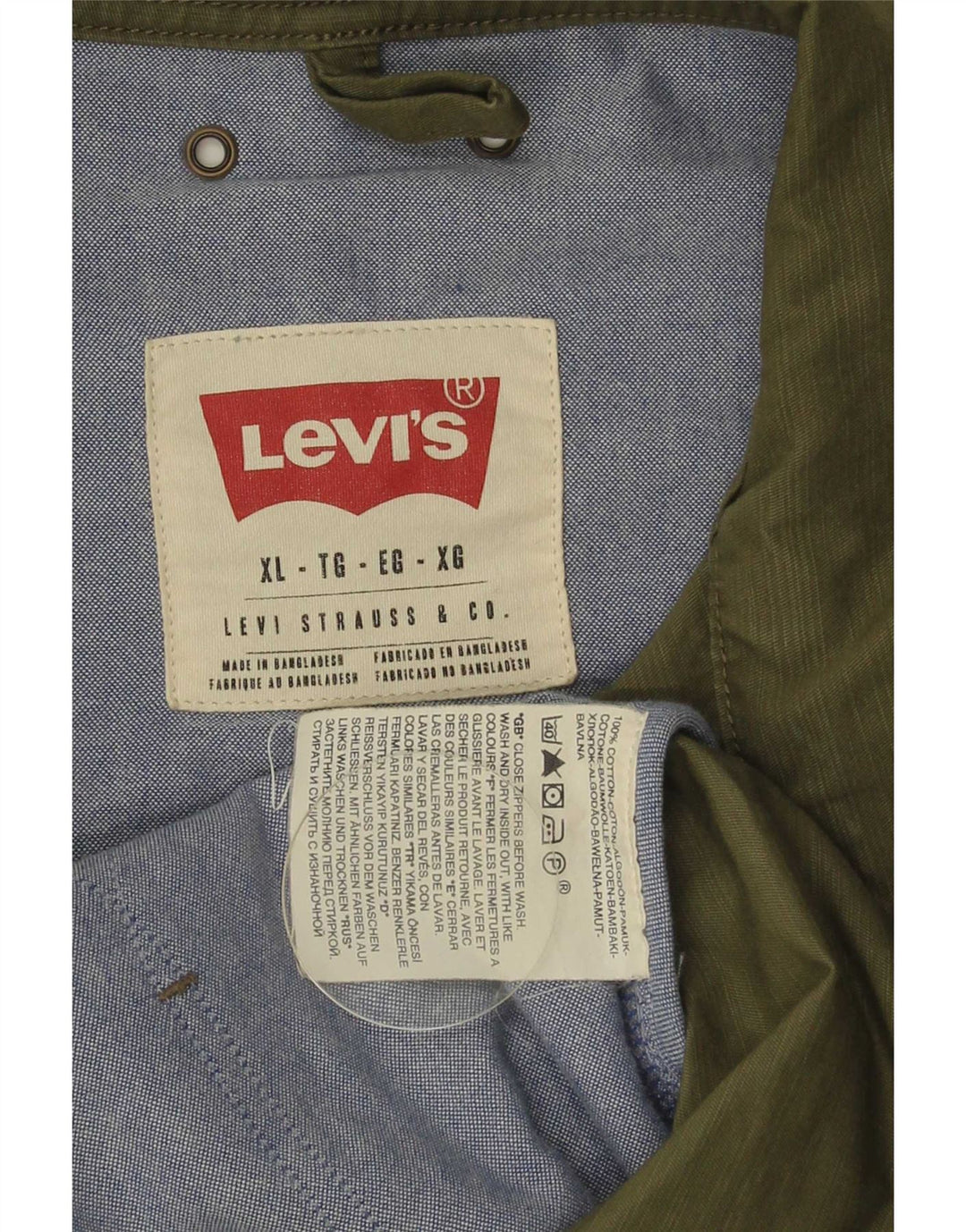Giacca utility da uomo Levi's UK 42 XL cotone kaki