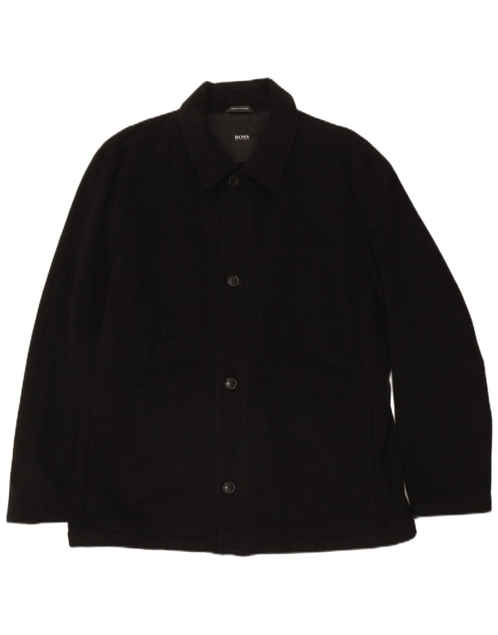 Giacca utility da uomo Hugo Boss EU 54 2XL Lana nera