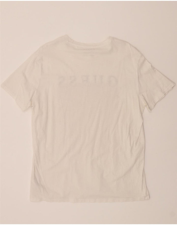 GUESS Mens Graphic T-Shirt Top UK 44 XL White Vintage Guess and Second-Hand Guess from Messina Hembry 