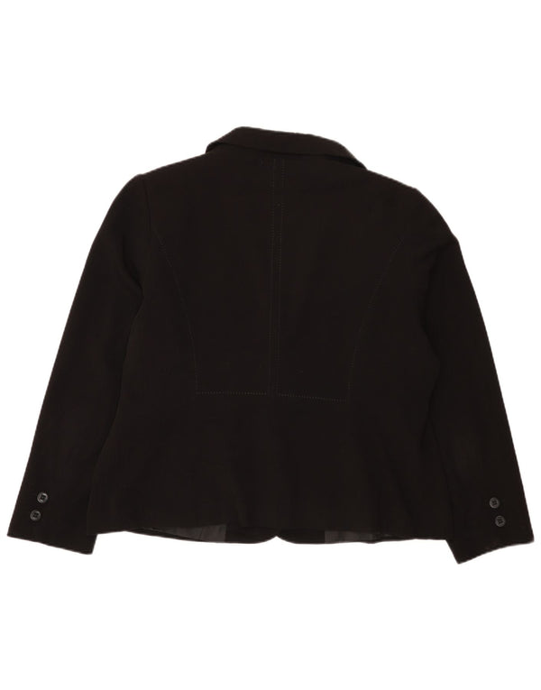 Giacca blazer a 2 bottoni Marks & Spencer da donna UK 20 2XL poliestere nero