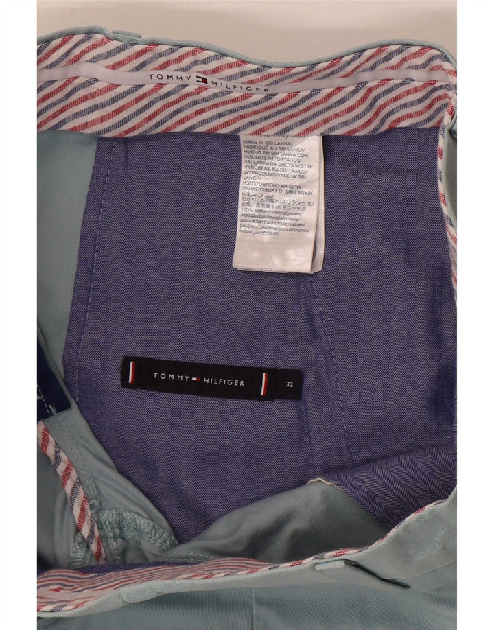 Pantaloncini chino da uomo Tommy Hilfiger W32 cotone blu medio