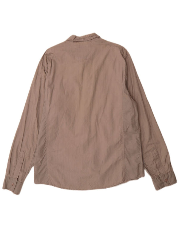 Camicia militare da uomo Guess XL in cotone grigio
