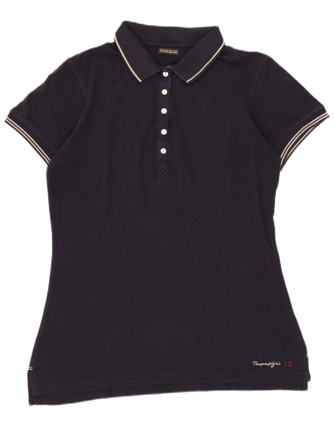 Polo grafica da donna Napapijri UK 14 Large Blu Navy