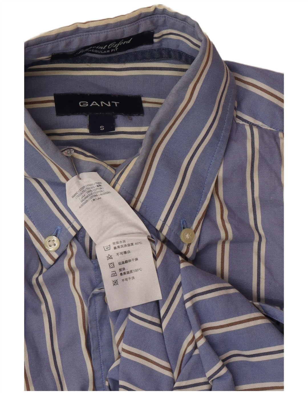 Camicia Gant da uomo vestibilità regolare piccola in cotone a righe blu