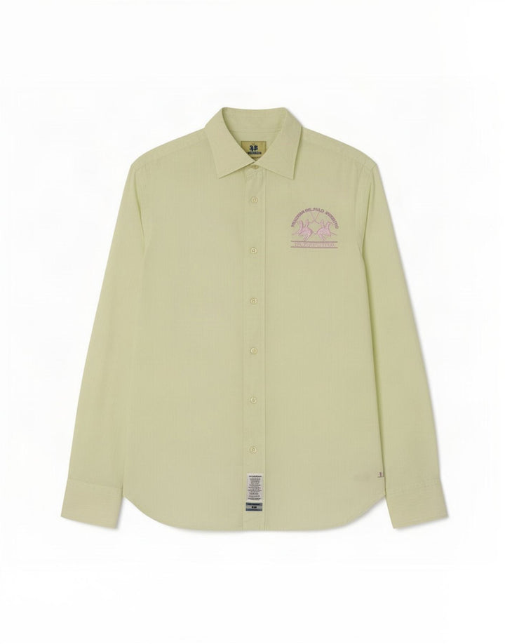 Camicia Uomo La Martina Large Verde Cotone