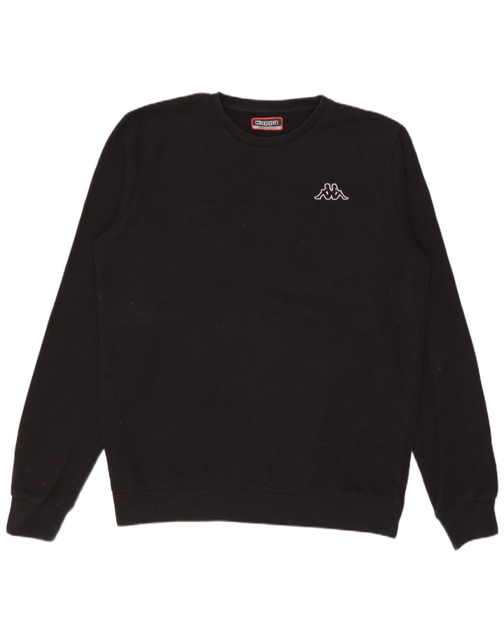 Felpa Kappa Uomo Maglione Medio Nero Cotone