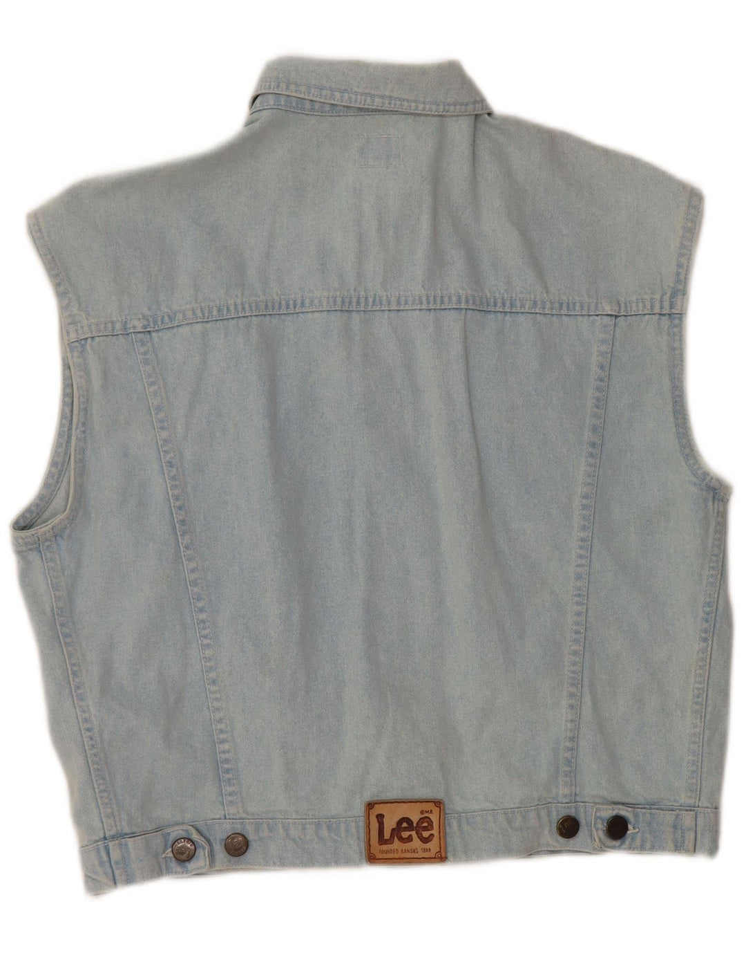 Gilet in denim da donna LEE UK 14 grande cotone blu