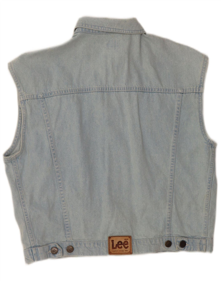 Gilet in denim da donna LEE UK 14 grande cotone blu