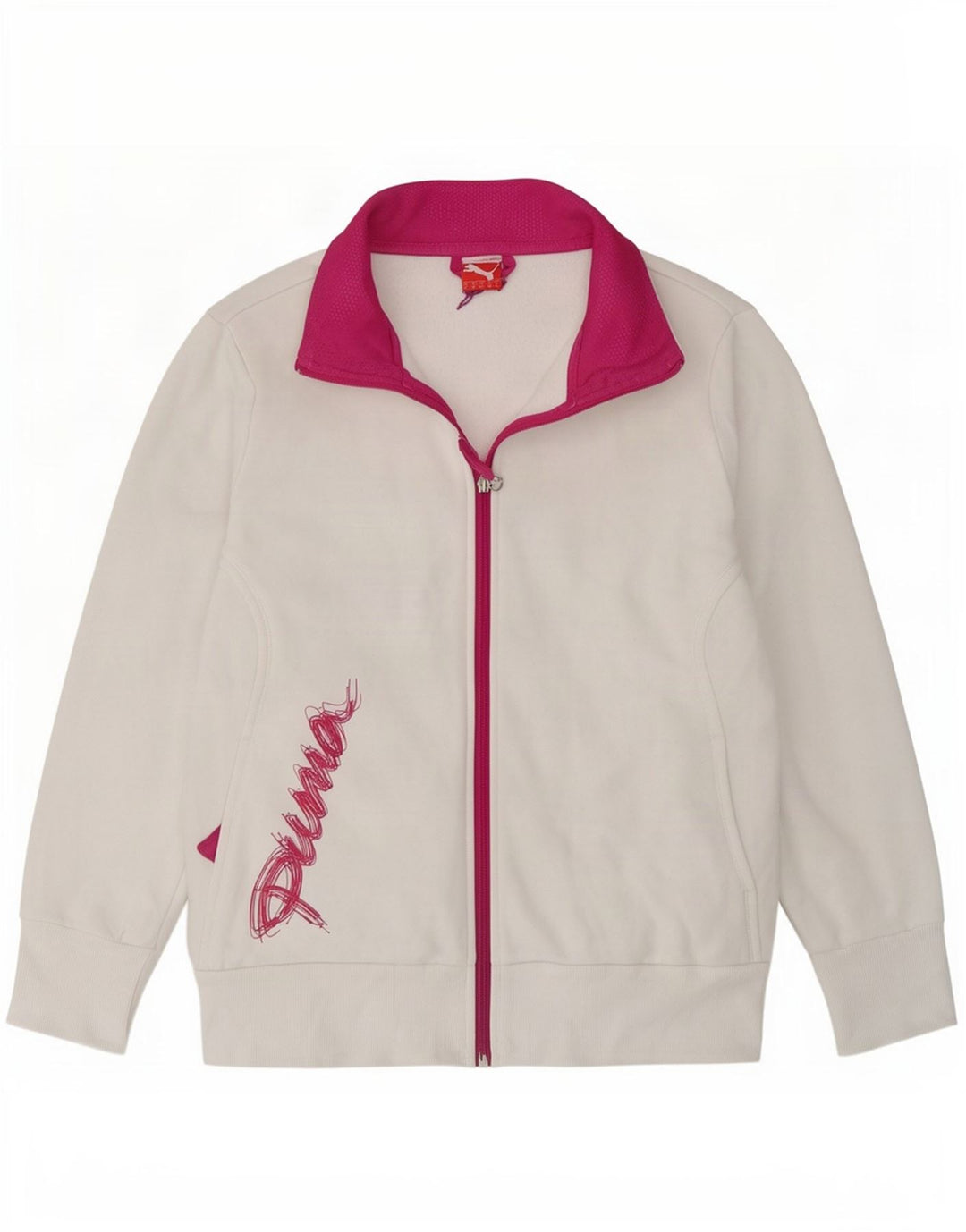 Giacca da ginnastica da donna con grafica Puma UK 14 Large White Colourblock