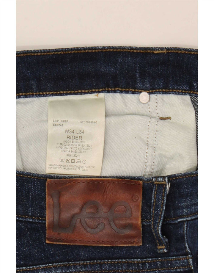 Jeans slim da uomo Lee Rider W34 L34 cotone blu
