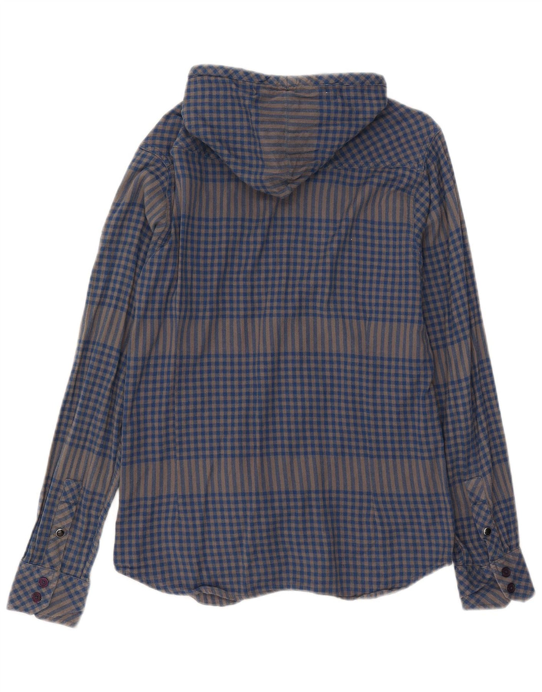 Quiksilver Camicia da uomo in flanella da boscaiolo piccola in cotone a quadretti blu